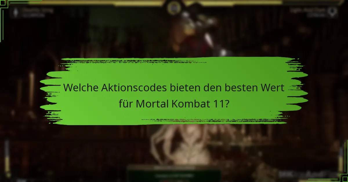 Welche Belohnungen kann ich durch das Einlösen von Aktionscodes für Mortal Kombat 11 erhalten?